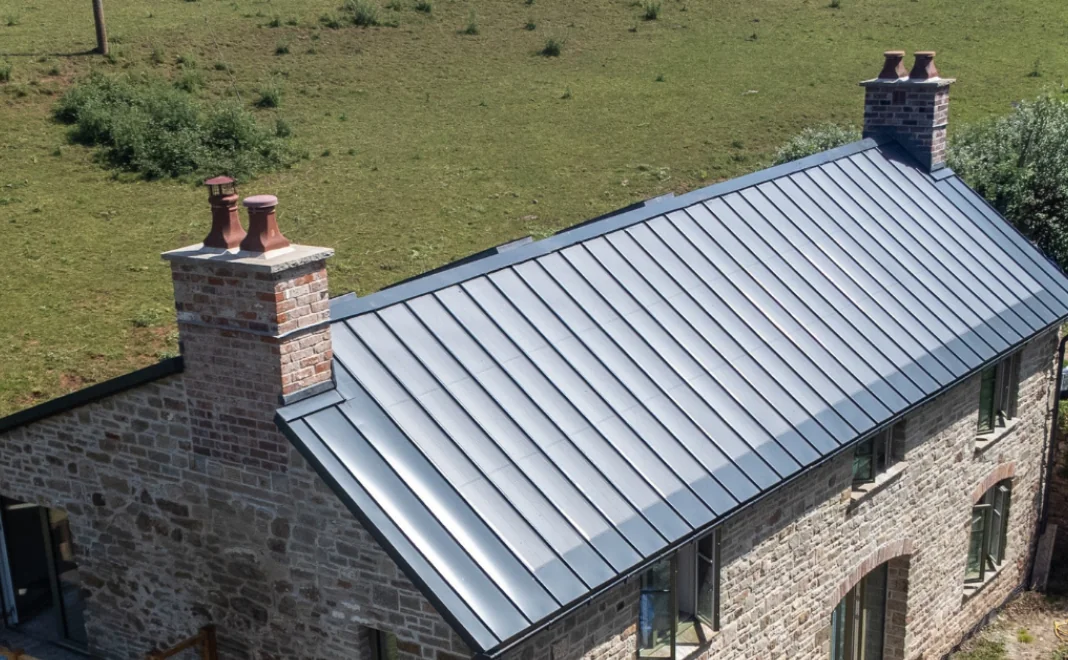 Forest of Dean barn conversion using Vertix EasySeam Roof System and EasySeam Solar System on roof