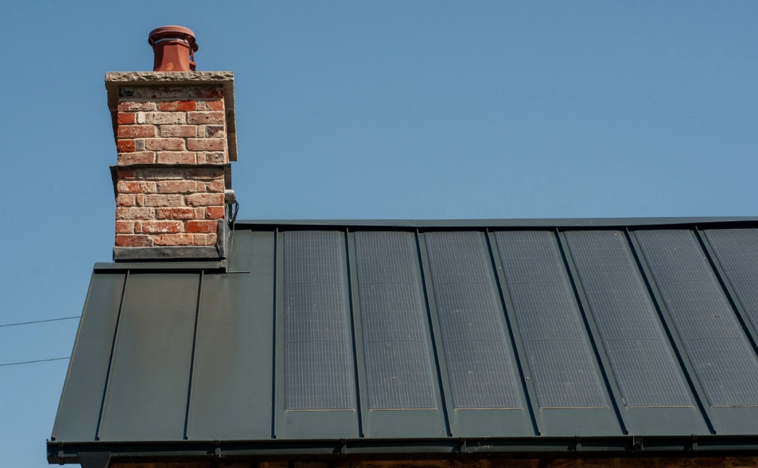 Forest of Dean barn conversion using Vertix EasySeam Roof System and EasySeam Solar System on roof