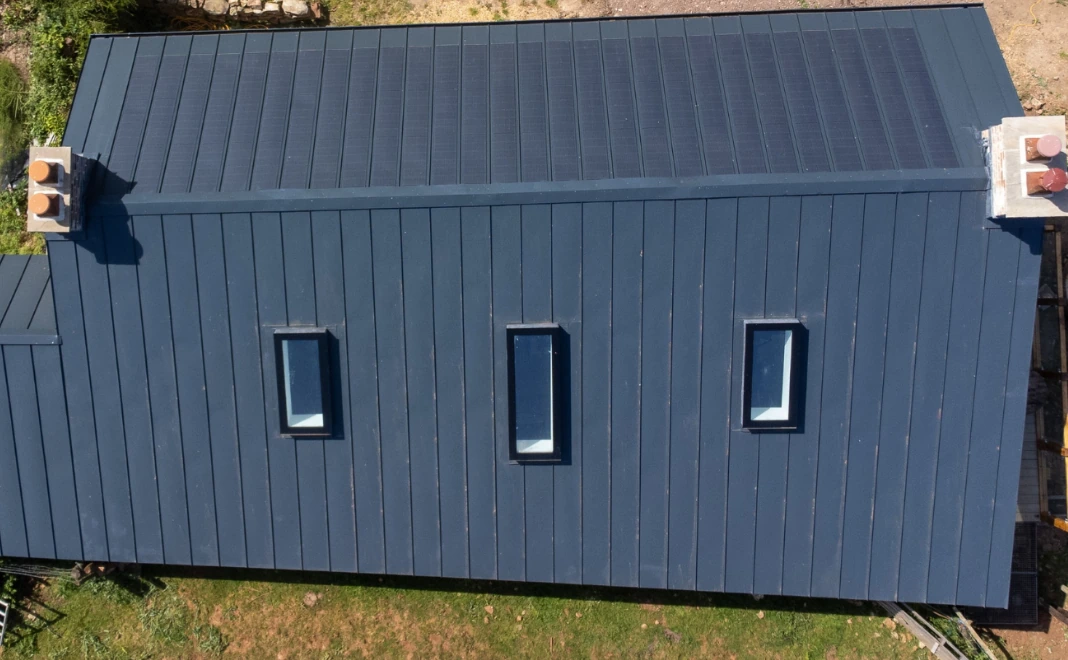 Forest of Dean barn conversion using Vertix EasySeam Roof System and EasySeam Solar System on roof