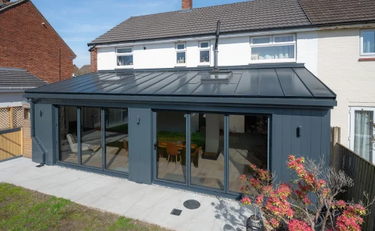 Vertix EasySeam Roof System Cheshire home extension
