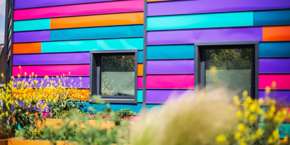 Vertix EasySeam standing seam wall cladding on YMCA building